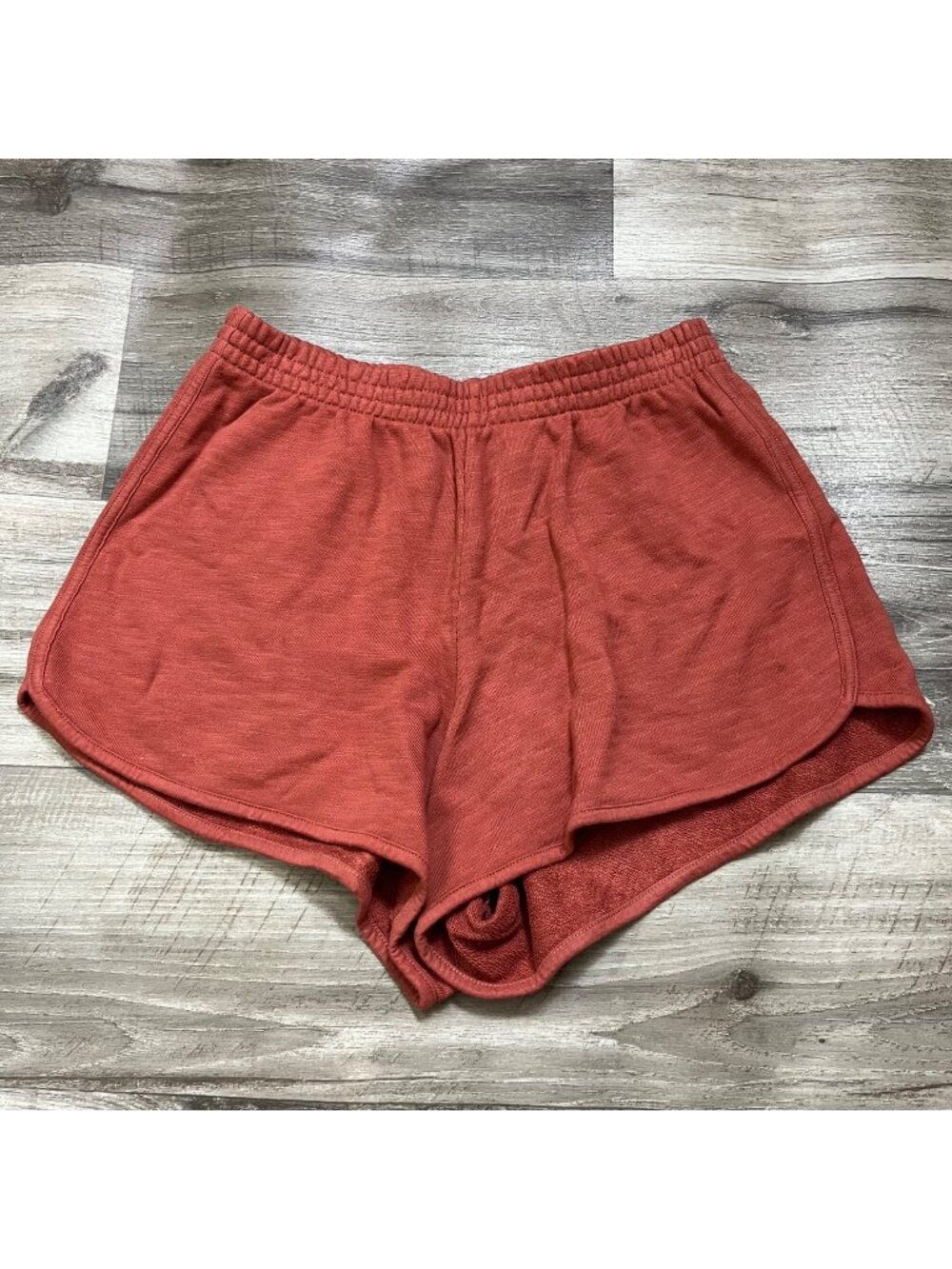 Madewell MDL Curved Hem MR Sweatshorts Weathered Brick Women’s Size S